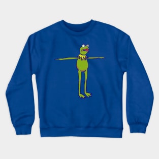 kermit the frog t pose to assert dominance / the muppets meme Crewneck Sweatshirt